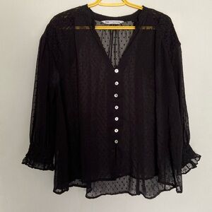 Sheer Black Zara Blouse